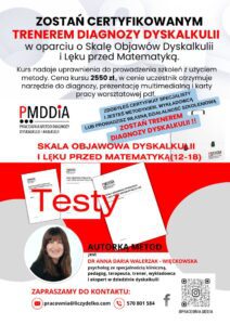 ZOSTAŃ CERTYFIKOWANYM TRENEREM DIAGNOZY DYSKALKULII