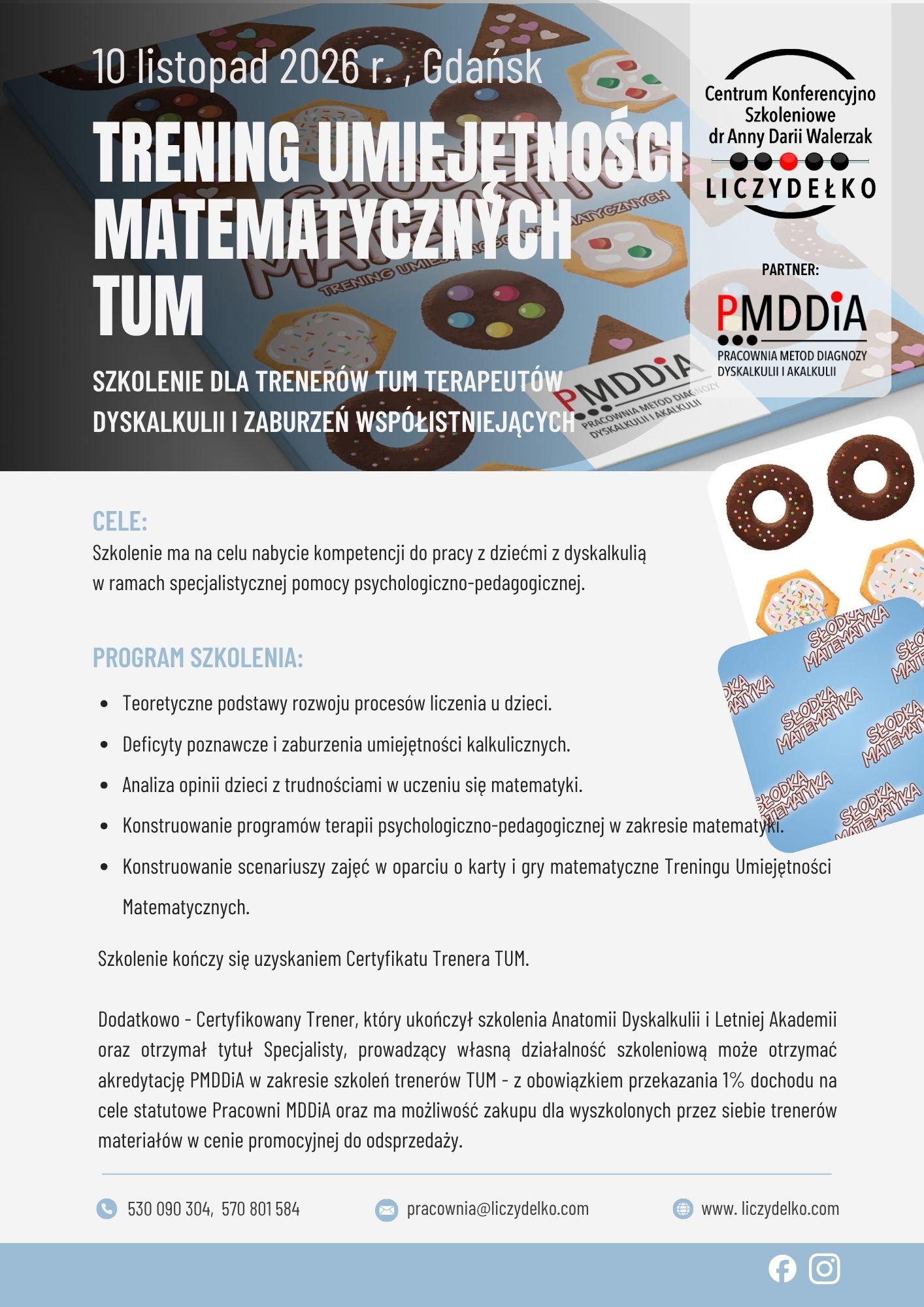 TRENING UMIEJĘTNOŚCI MATEMATYCZNYCH szkolenie dla trenerów TUM -10h